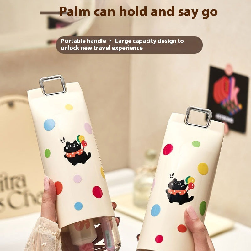 Portable • Cute wind high-value travel tooth box, polka dot travel tooth brushing cup, portable mouthwash cup, toothpaste storage box