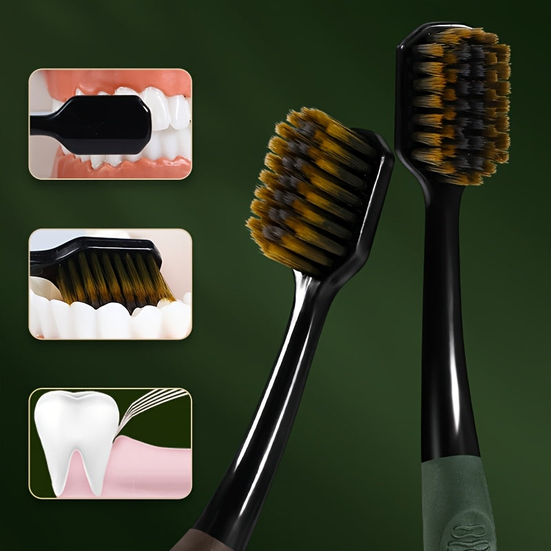 LUSA RNEENER 12-PCS 6-PCS New Forest Series Ultra Fine Soft Hair Anti Slip Handle Travel Essential Efficient Cleaning Household Adult Couple Soft Hair Toothbrush Versatile Trendy Hygiene Products