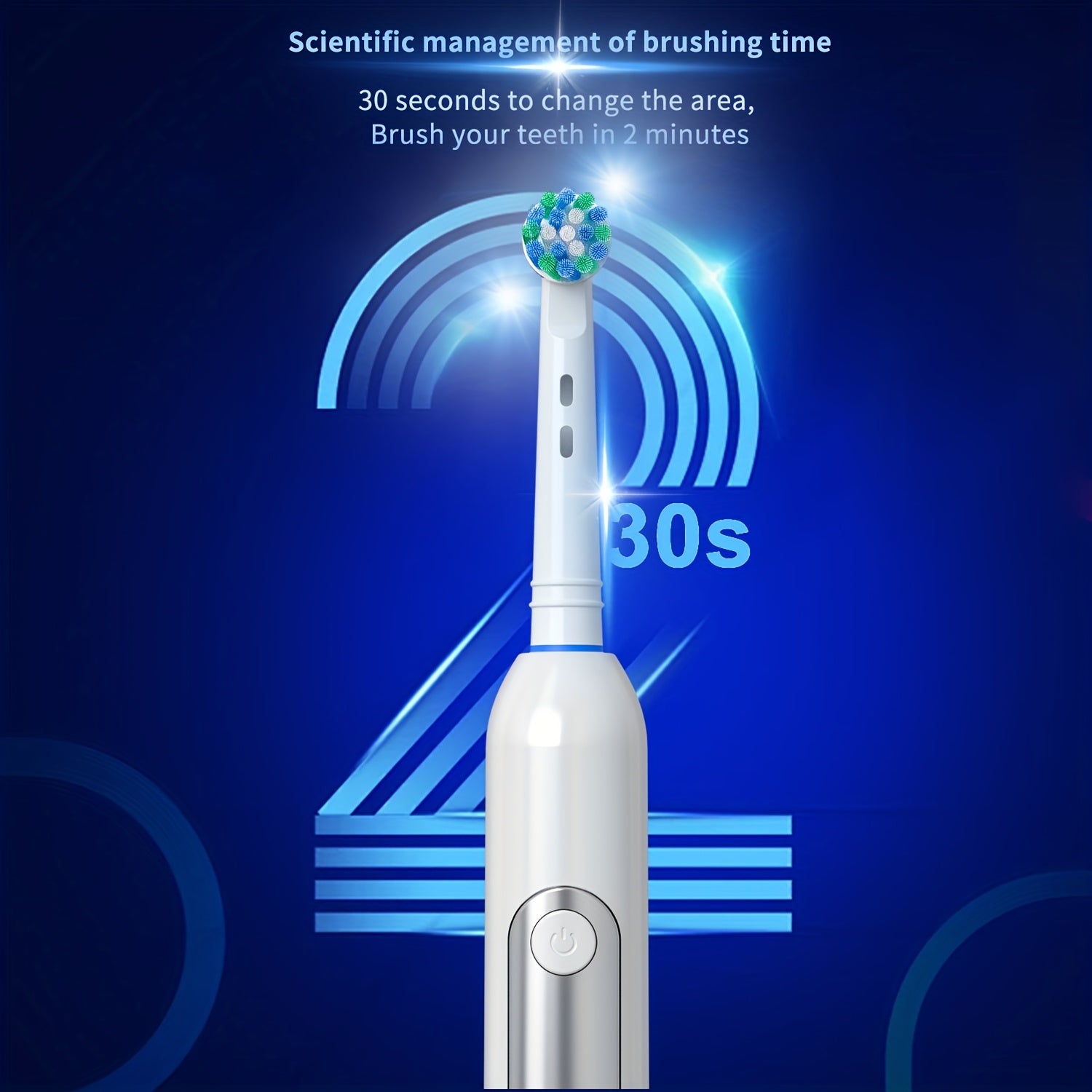 Orinatola Electric Toothbrush with Rotating Function, Featuring 8 Interchangeable Brush Heads, a Wireless Charging Base, 3 Cleaning Settings, IPX7 Rating, Ideal for Dental Hygiene, Making It a Perfect Present for Family, Friends, And Parents