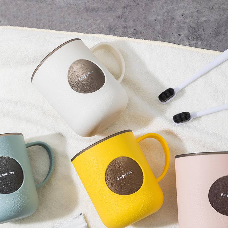 Pair of 2 Portable Toothbrush & Mouthwash Storage Cups - Durable Plastic Travel-Friendly Brush Holders with Ergonomic Design, Space-Saving Bathroom Organizer for Home, Hotel Use