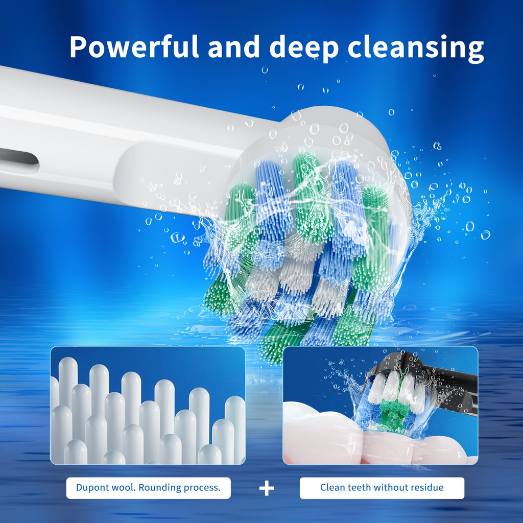 Orinatola Rotating Electric Toothbrush, with 8 Replaceable Brush Heads, 3 Cleaning Modes, Wireless Induction Charging, IPX7 Water Resistance, A Great Gift for Your Family