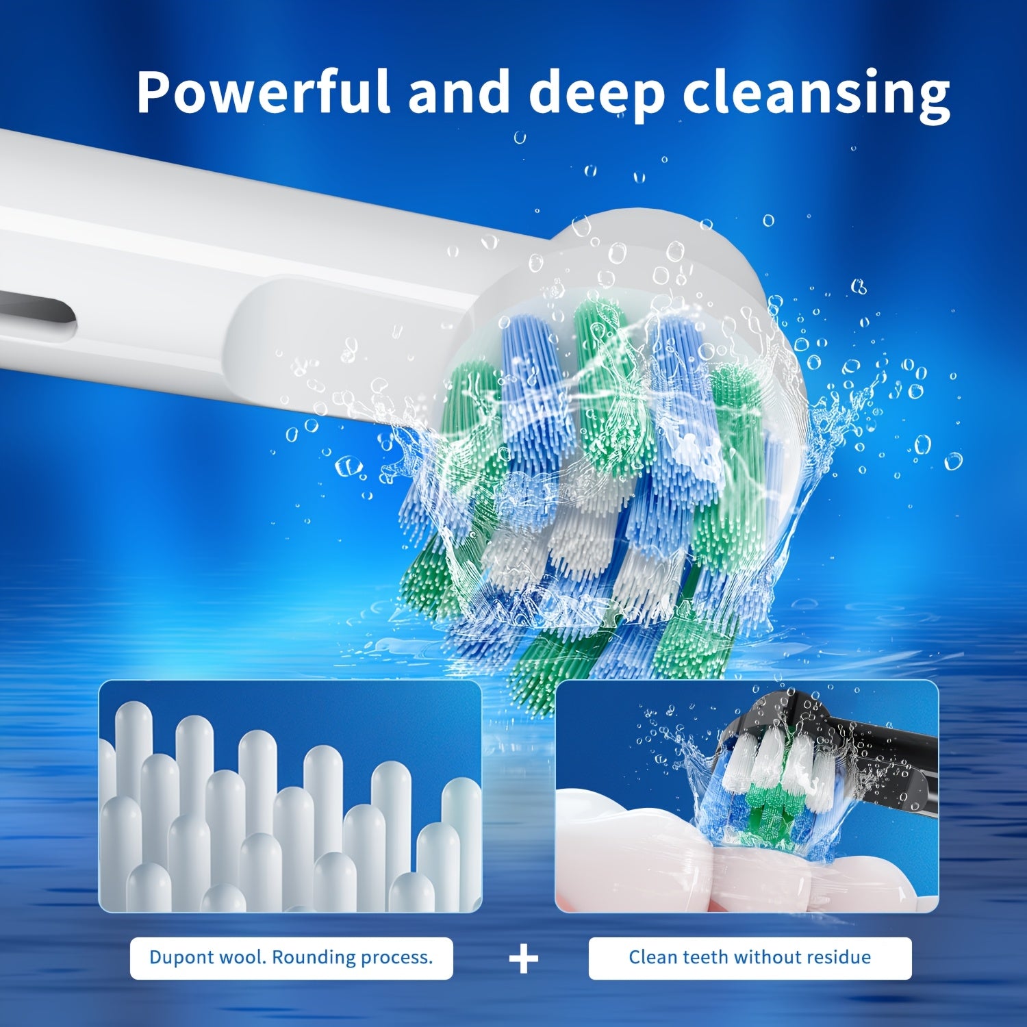 Orinatola Rotating Electric Toothbrush, with 8 Replaceable Brush Heads, 3 Cleaning Modes, Wireless Induction Charging, IPX7 Water Resistance, A Great Gift for Your Family