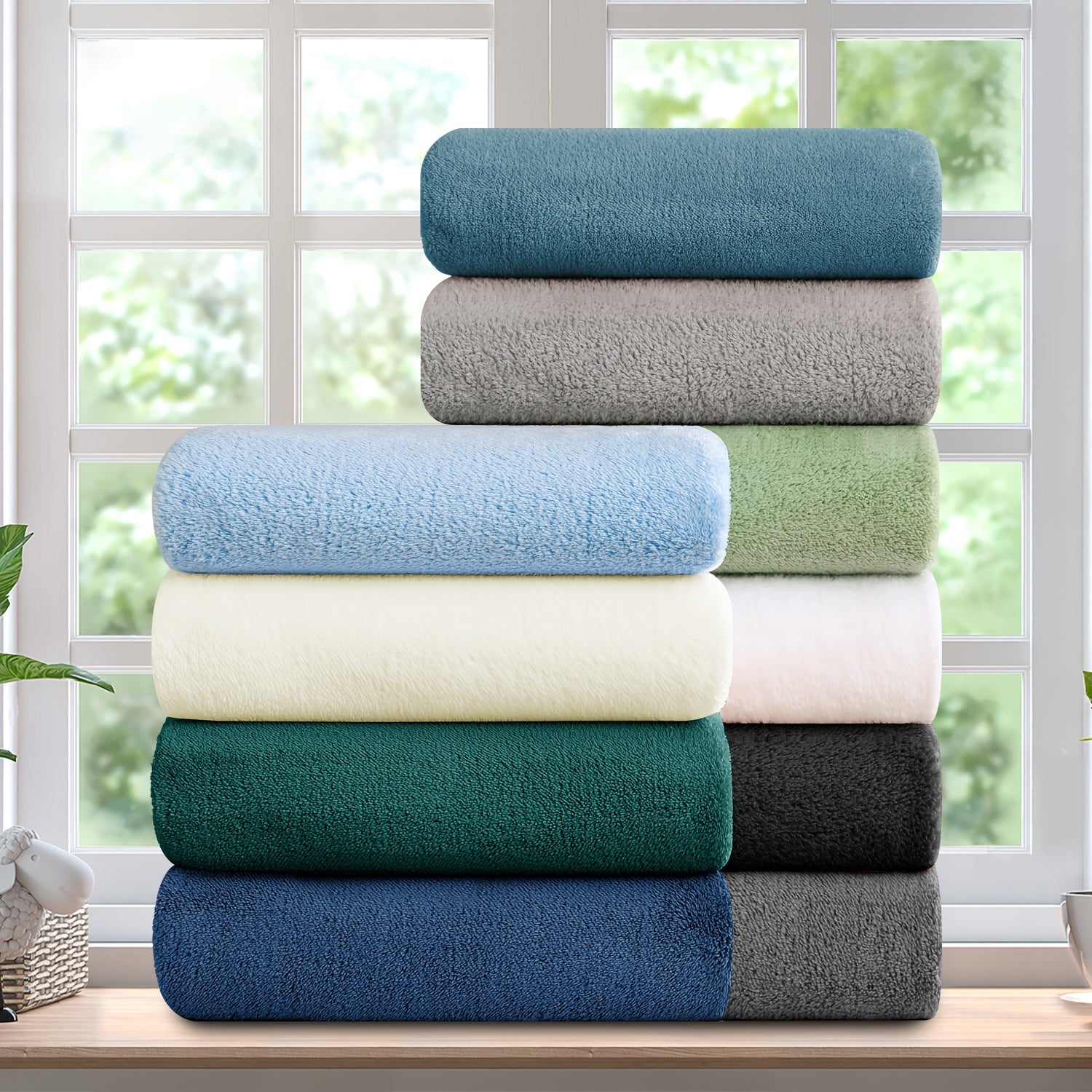 Set of Four Extra- Bath Towels Measuring 35\