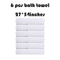 6 Pack Bath Towel Set (27 X 54 Inches) 500 GSM Cotton Fabric Medium Lightweight And Highly Absorbent Quick Drying Premium Towels For Hotel Spa And Bathroom (White) Christmas Gift For Famliy Local Warehouse, Wash Cloths