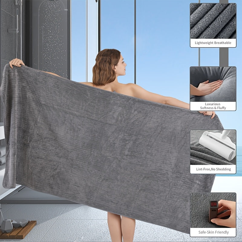 Set of Four Extra- Bath Towels Measuring 35\