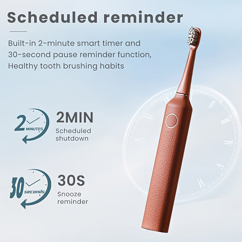2025 Latest Smart Electric Toothbrush, Unique Design, With 2 Replaceable Brush Heads, USB Charging, Deep Cleaning Of The Mouth, Protection Of Tooth Enamel, Whitening Teeth, Is A Great Gift For Yourself, Family, Friends, Festive Father'S Day Gift