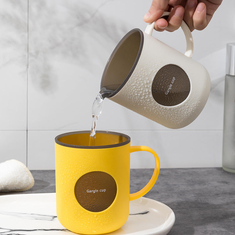 Pair of 2 Portable Toothbrush & Mouthwash Storage Cups - Durable Plastic Travel-Friendly Brush Holders with Ergonomic Design, Space-Saving Bathroom Organizer for Home, Hotel Use