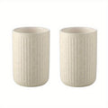 2pcs Ceramic Water Cups Set, Couple Mouthwash Cup Family Premium Toothbrush Holder Household Storage Rack Bathroom Accessorieses, Mouthwash Cups, Toothbrush Cups, Bathroom Drum Cups, Easy to Clean, Reusable, Bathroom Accessory Set