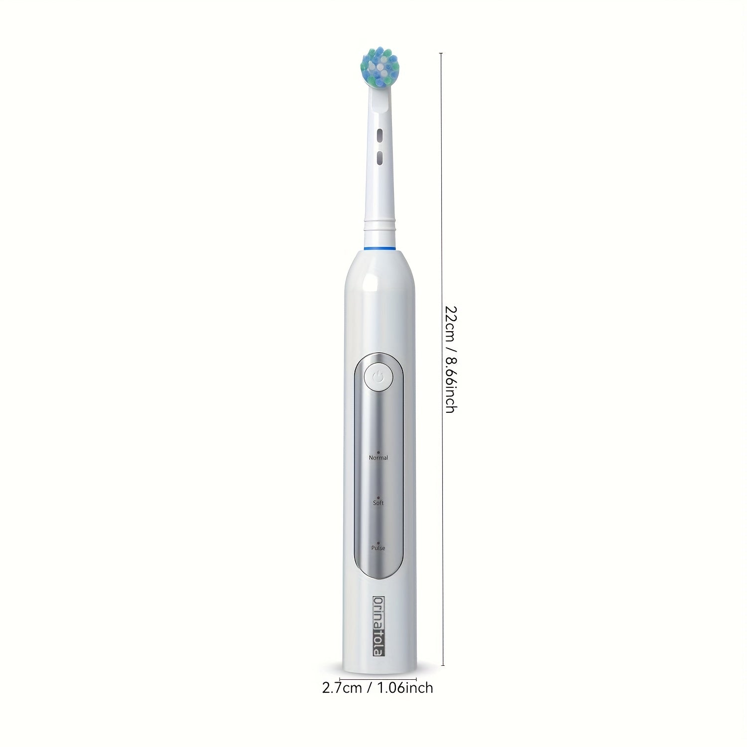 Orinatola Rotating Electric Toothbrush, with 8 Replaceable Brush Heads, 3 Cleaning Modes, Wireless Induction Charging, IPX7 Water Resistance, A Great Gift for Your Family