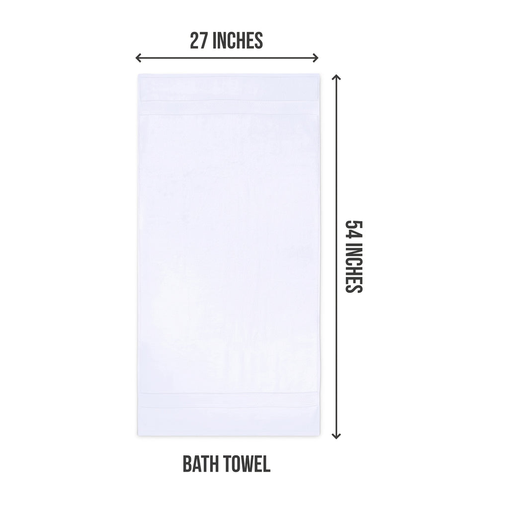 6 Pack Bath Towel Set (27 X 54 Inches) 500 GSM Cotton Fabric Medium Lightweight And Highly Absorbent Quick Drying Premium Towels For Hotel Spa And Bathroom (White) Christmas Gift For Famliy Local Warehouse, Wash Cloths