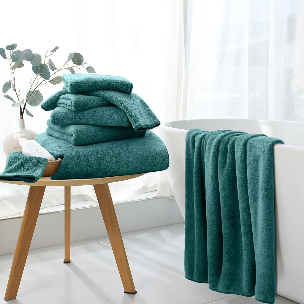 Set of Four Extra- Bath Towels Measuring 35\