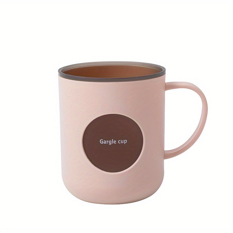 Pair of 2 Portable Toothbrush & Mouthwash Storage Cups - Durable Plastic Travel-Friendly Brush Holders with Ergonomic Design, Space-Saving Bathroom Organizer for Home, Hotel Use