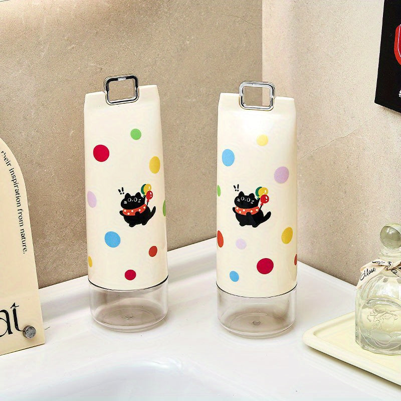 Portable • Cute wind high-value travel tooth box, polka dot travel tooth brushing cup, portable mouthwash cup, toothpaste storage box