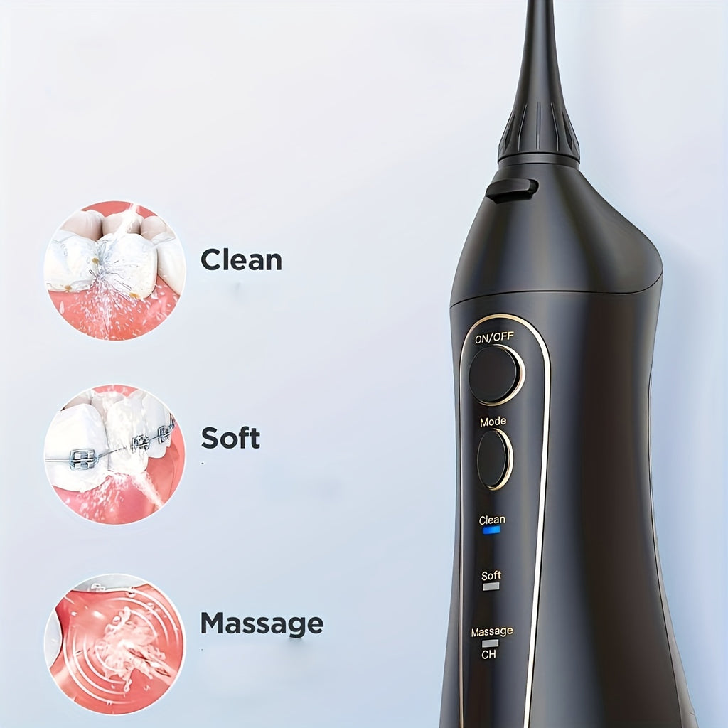 Fairywill Portable Oral Irrigator+Electric Toothbrush USB Rechargeable Water Flosser Irrigator Teeth Cleaner 3 Modes Ideal Gift for Friends And Family