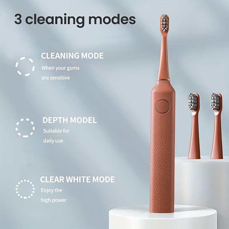 2025 Latest Smart Electric Toothbrush, Unique Design, With 2 Replaceable Brush Heads, USB Charging, Deep Cleaning Of The Mouth, Protection Of Tooth Enamel, Whitening Teeth, Is A Great Gift For Yourself, Family, Friends, Festive Father'S Day Gift