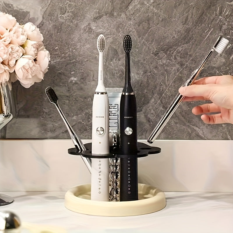 Luxury Toothbrush Holder; Electric Toothbrush; Mouthwash Cup; High-quality Creative High-grade Bathroom Toothbrush Storage.