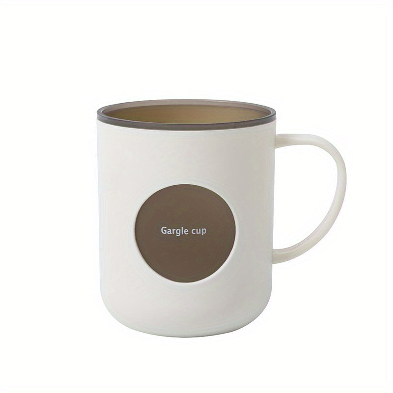 Pair of 2 Portable Toothbrush & Mouthwash Storage Cups - Durable Plastic Travel-Friendly Brush Holders with Ergonomic Design, Space-Saving Bathroom Organizer for Home, Hotel Use