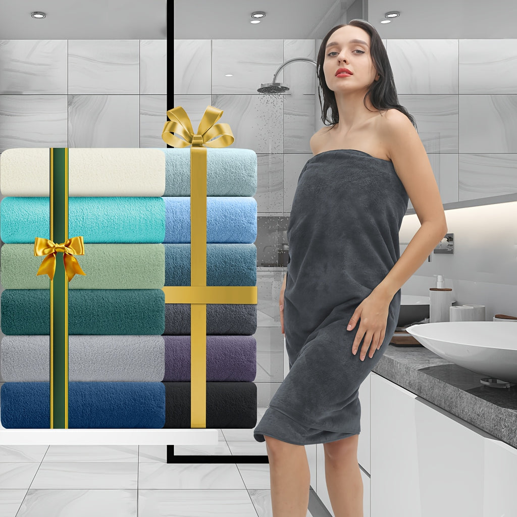 Set of Four Extra- Bath Towels Measuring 35\