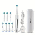 Orinatola Rotating Electric Toothbrush, with 8 Replaceable Brush Heads, 3 Cleaning Modes, Wireless Induction Charging, IPX7 Water Resistance, A Great Gift for Your Family